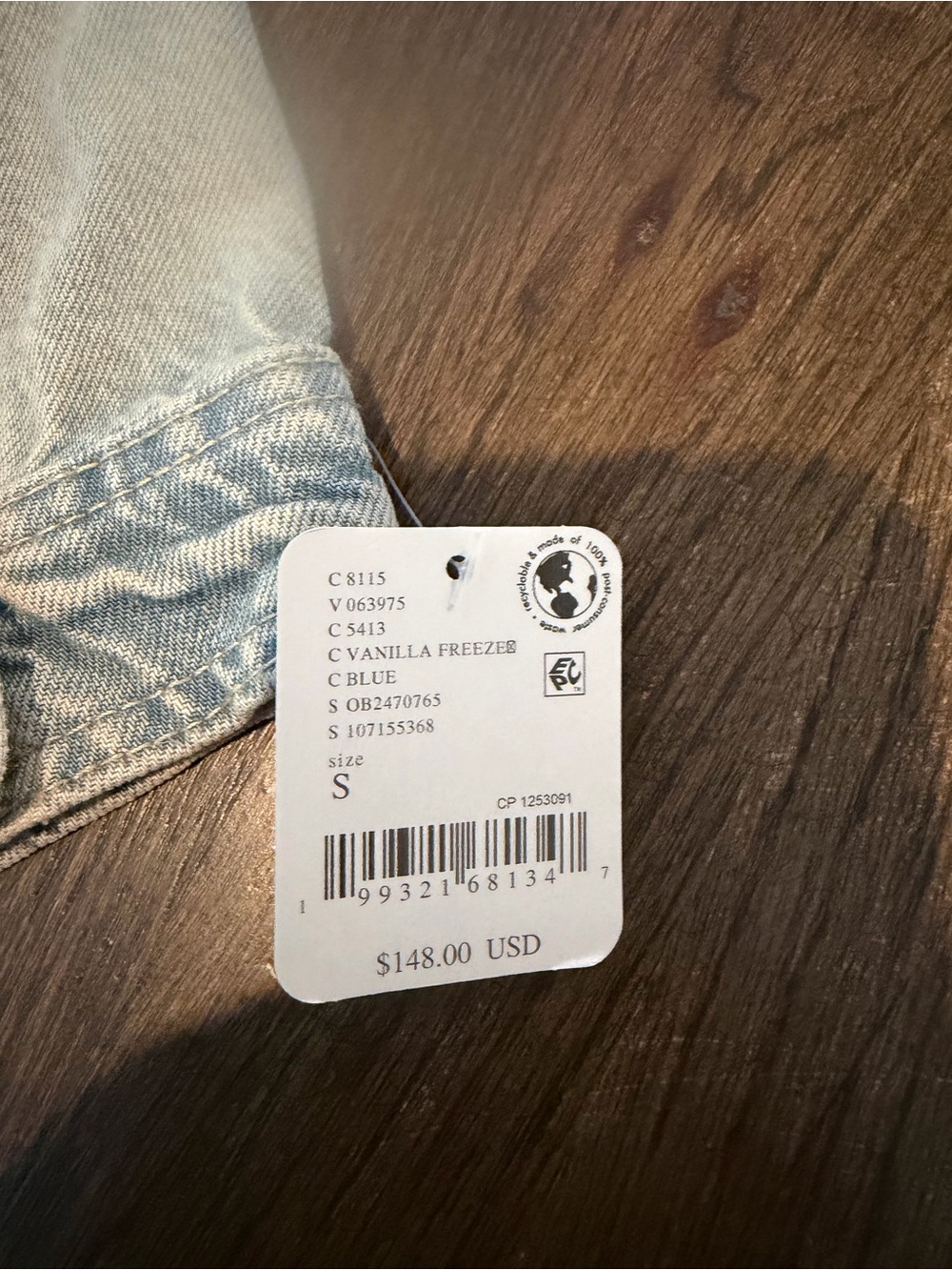 Free People denim jacket vanilla breeze - Picture 5 of 6
